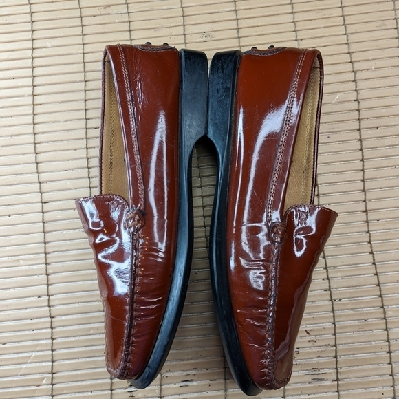 Tod's Women's Gommino Red patent leather Loafers US 8 Driving Moccasin Shoes - Picture 7 of 11